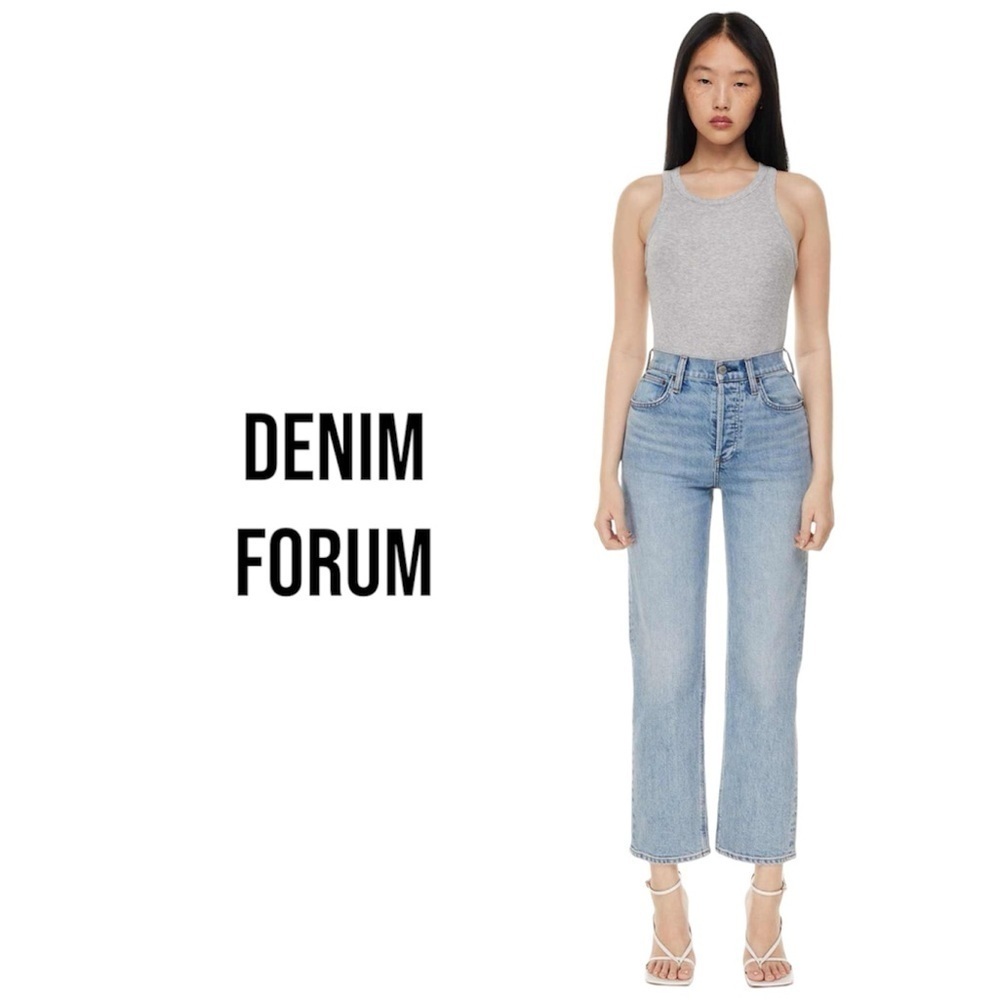 DENIM FORUM Arlo High Rise Straight 28L | Light Wash | Women’s  26